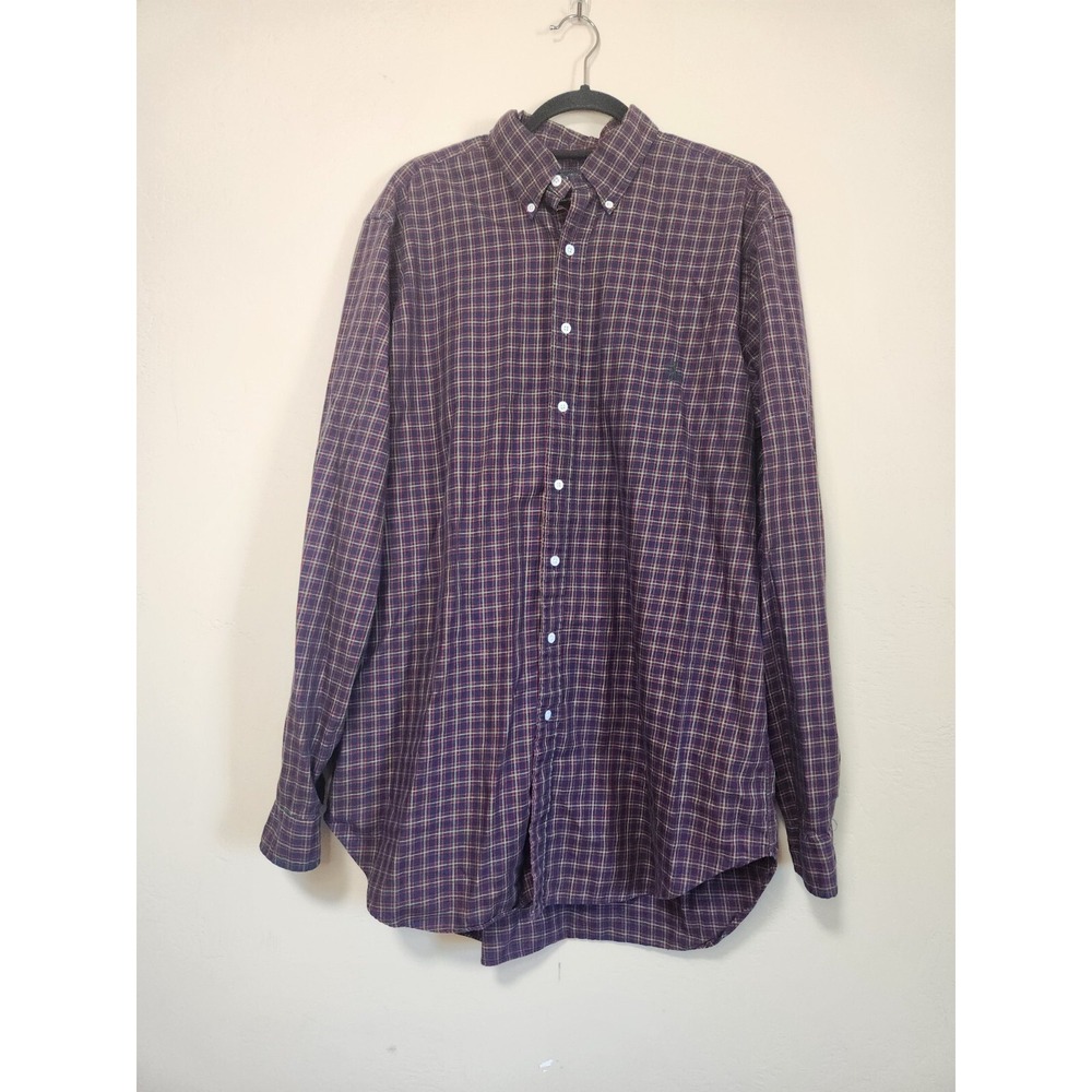Ralph Lauren Long‎ Sleeve Button Down Red Plaid Mens Size Large Tall
